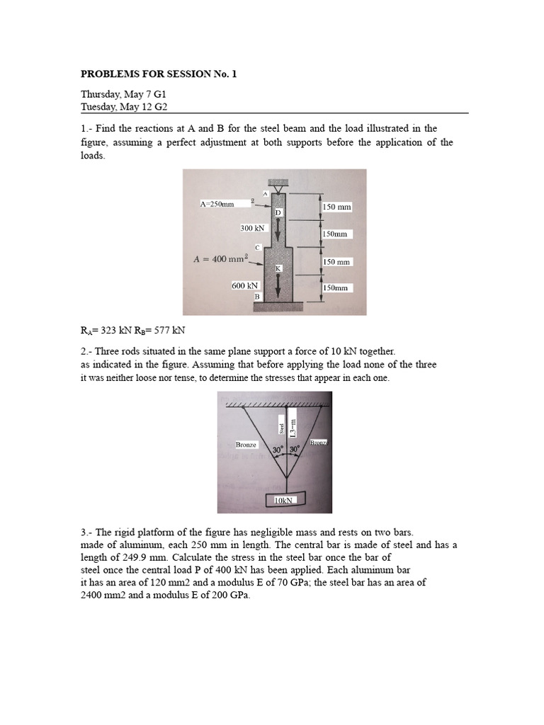 01 Problems Session 1 | PDF