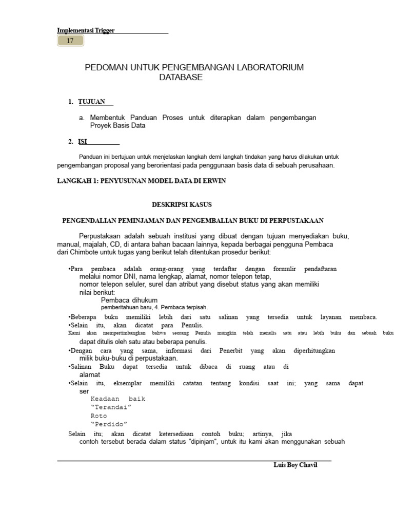 Panduan Implementasi Trigger Database | PDF