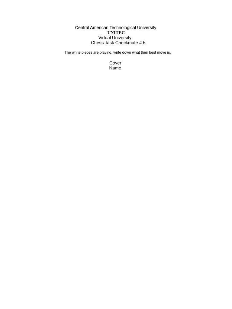 Chess Checkmate Strategies for White | PDF