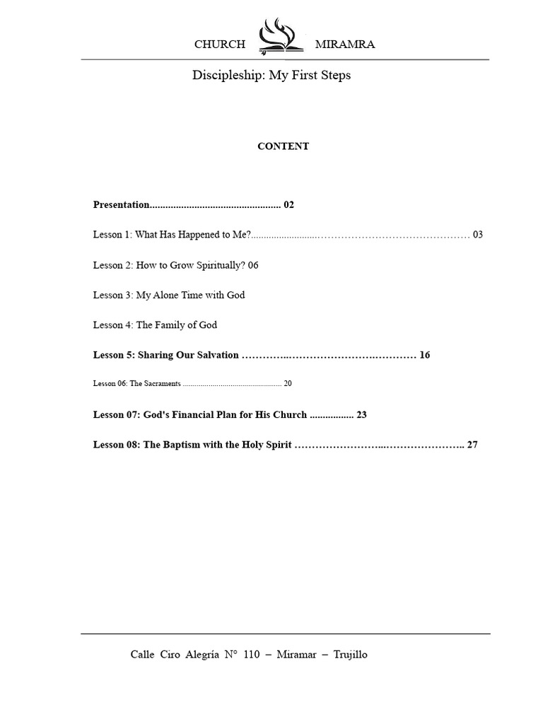 Discipleship Guide: First Steps in Faith | PDF | Baptism | Eucharist