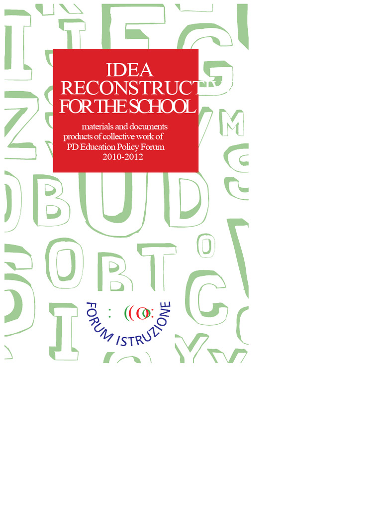 Reconstructive Ideas for Italian Schools | PDF | Evaluation | Teachers