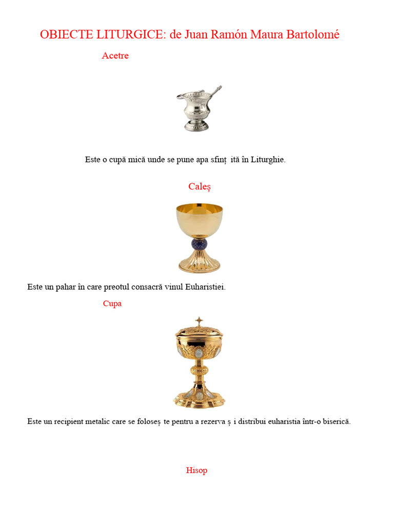 Obiecte Liturgice | PDF