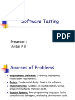 Software Testing: Presenter: Ambili P K