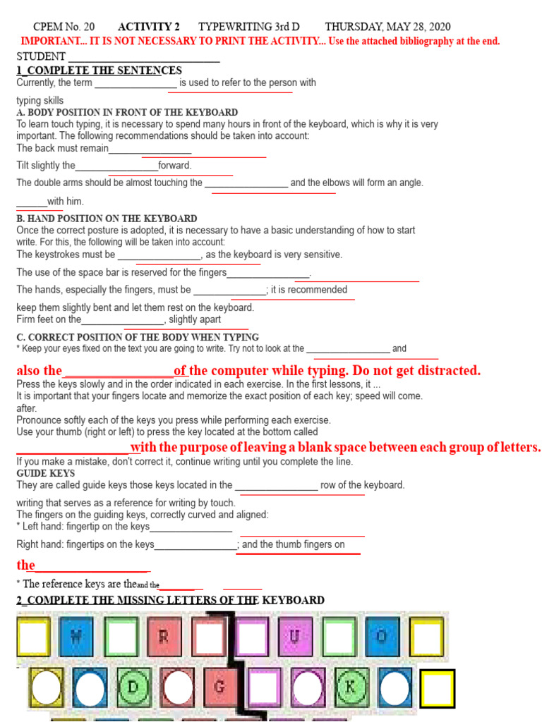 Touch Typing Guide and Techniques | PDF | Computer Keyboard | Writing ...