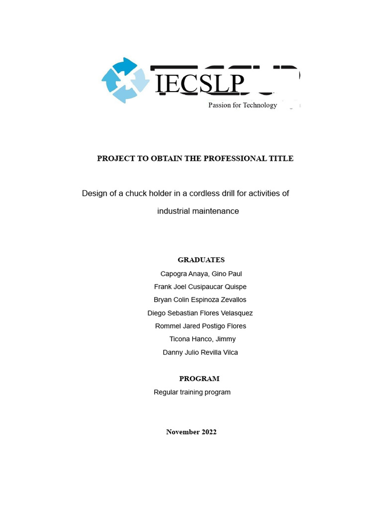 Automated Drill Design Project - A3 | PDF | Drill