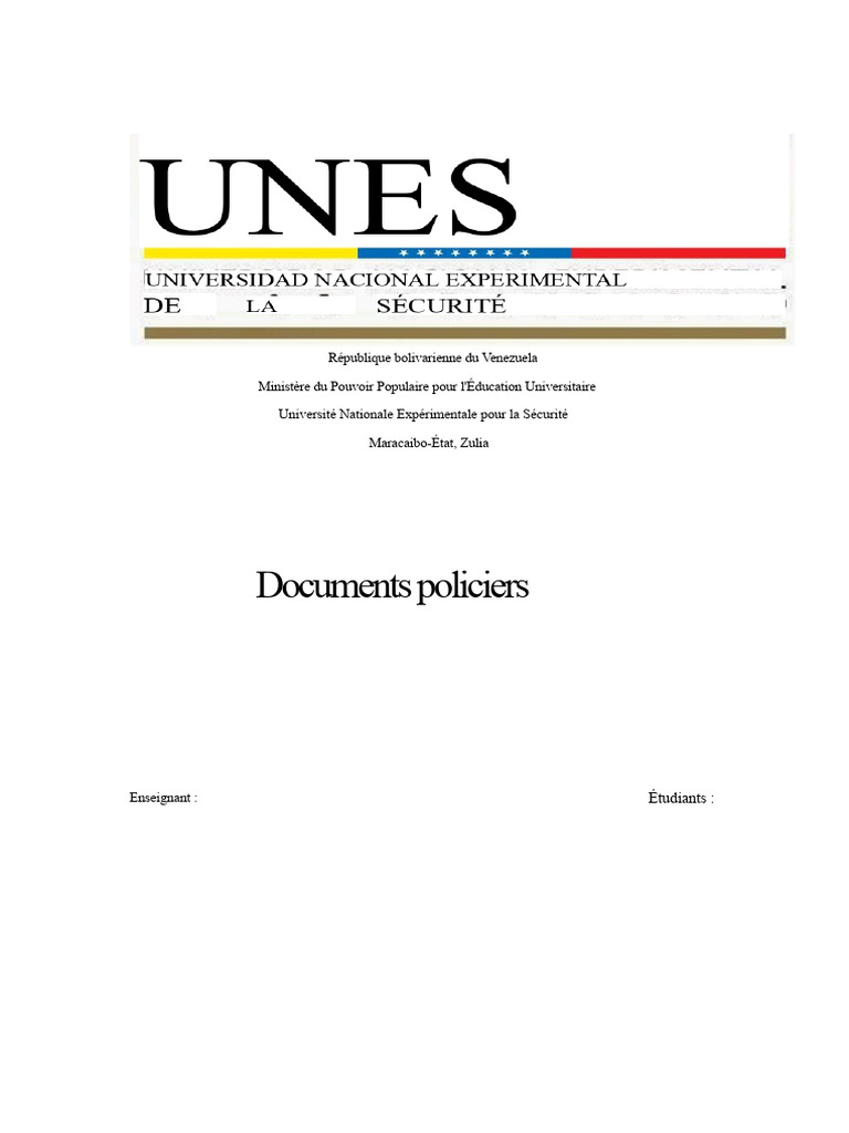 Classification des documents policiers | PDF | Police