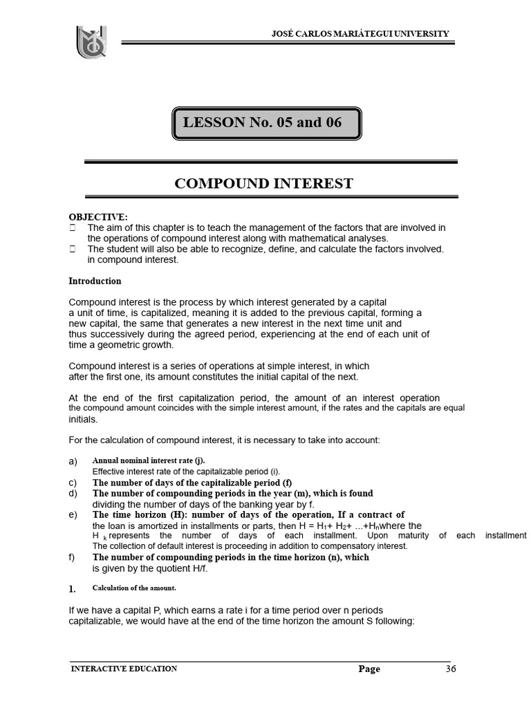 Understanding Compound Interest Calculations | PDF | Interest ...