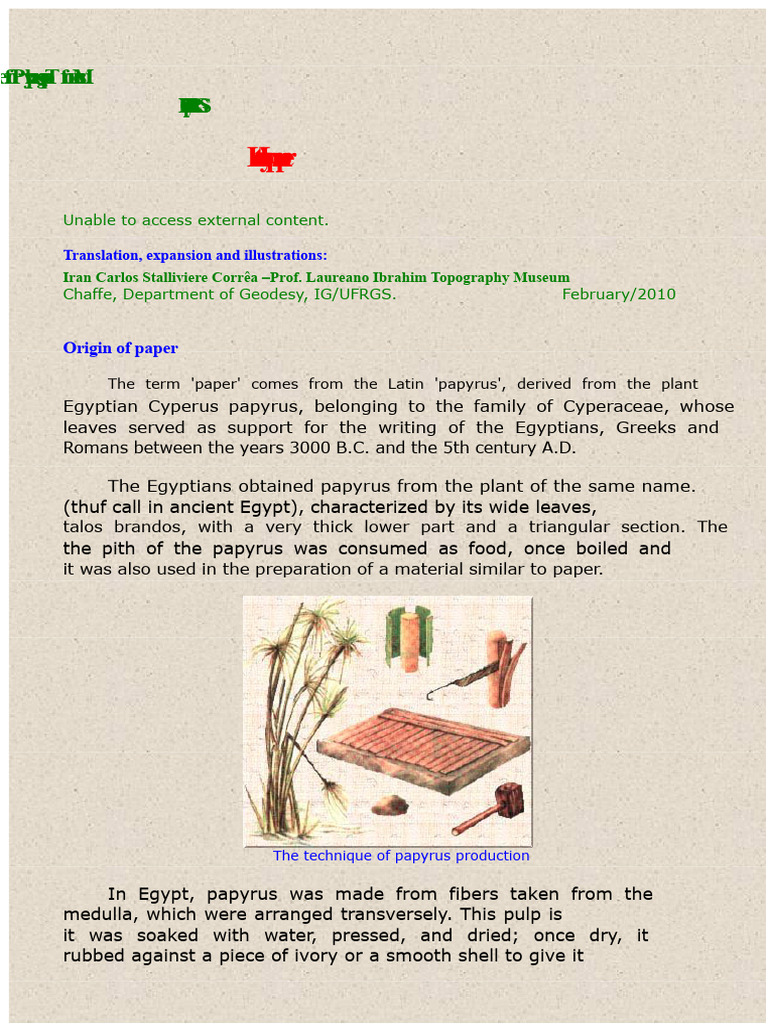 History and Evolution of Paper Production | PDF | Pulp (Paper) | Materials