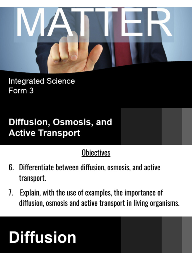 Diffusion, Osmosis and Active Transport | PDF