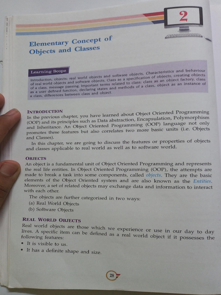 Elementary Concept of Objects and Classes (APC Version) | PDF