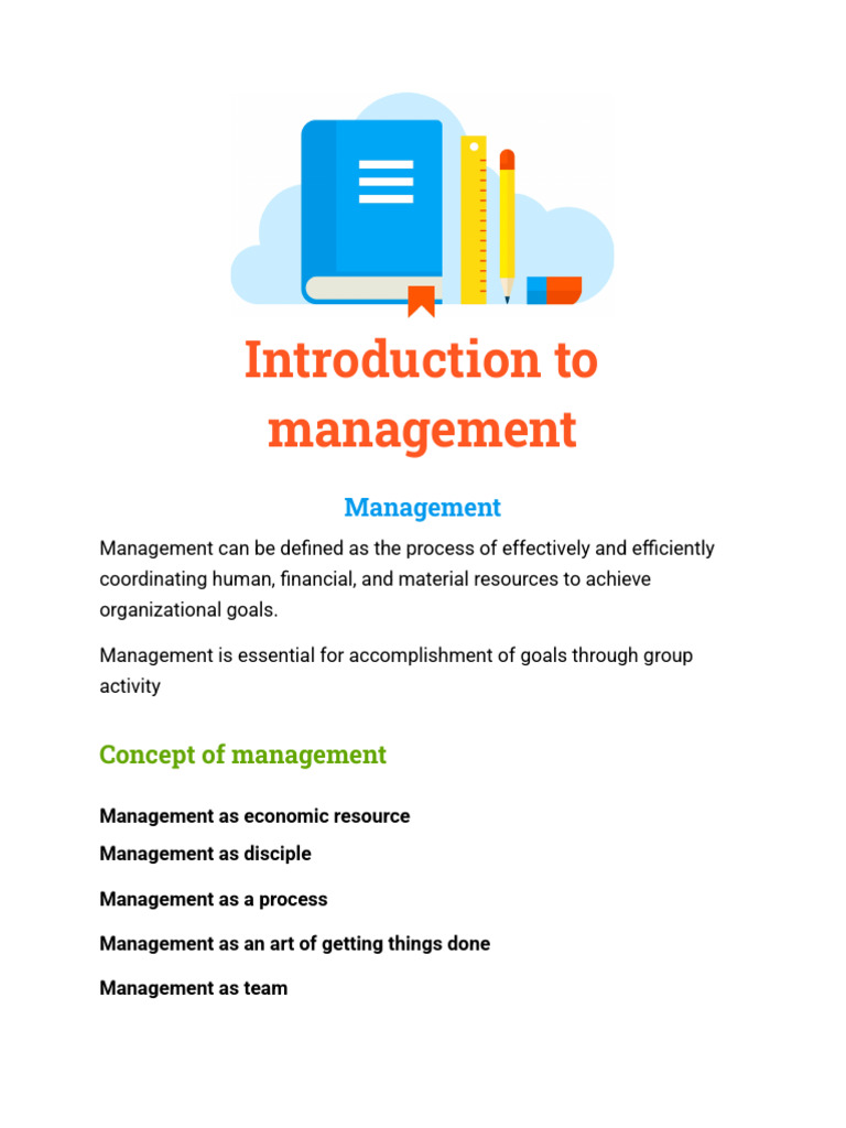 Introduction To Management | PDF | Knowledge | Cognitive Science