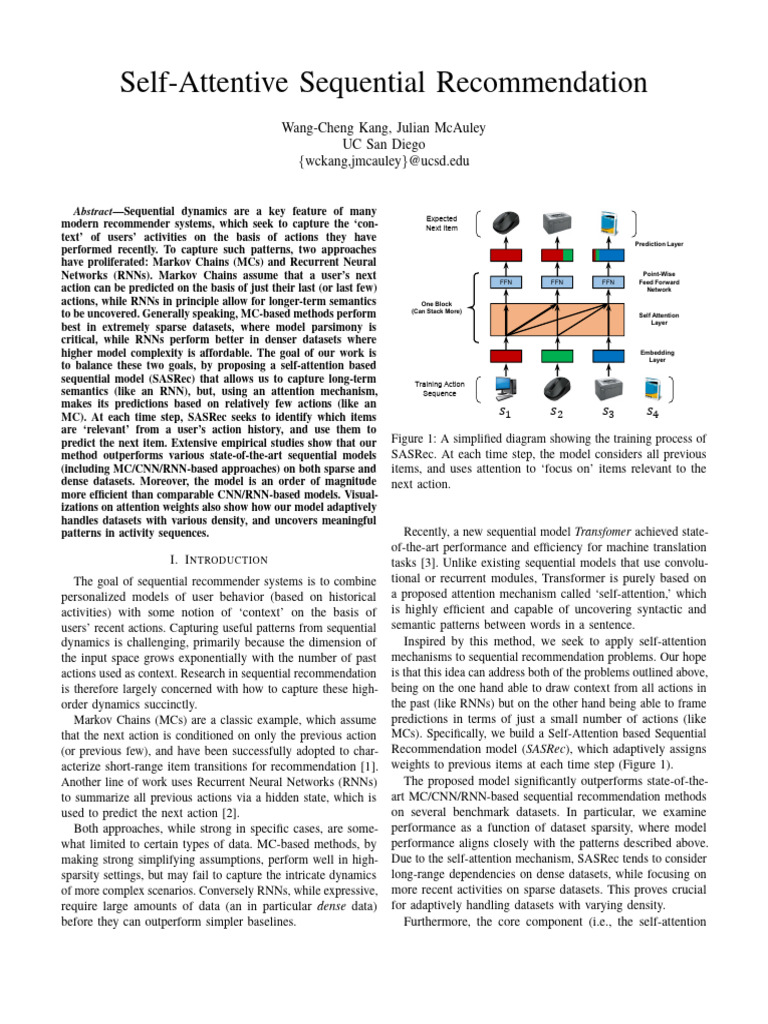 Self-Attentive Sequential Recommendation | PDF | Learning ...