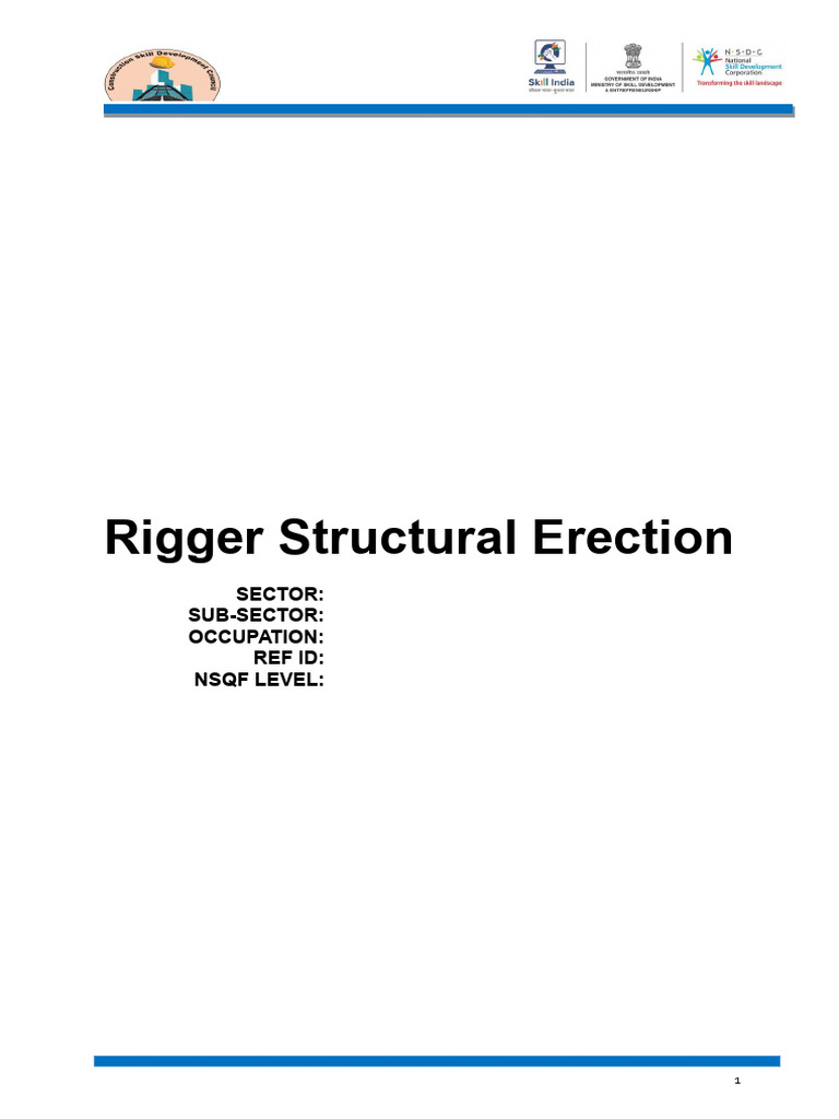 Rigger Structural Erection Curriculum Guide | PDF | Crane (Machine) | Tools