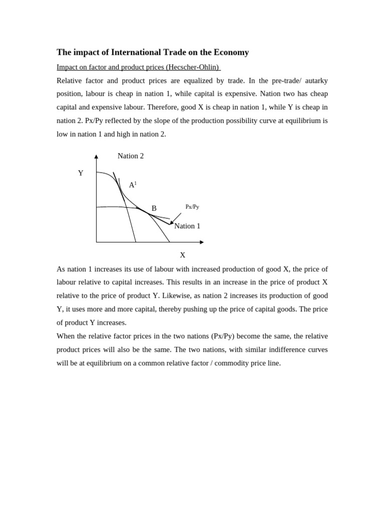 Week 5. The Impact of International Trade On The Economy 1 | PDF ...