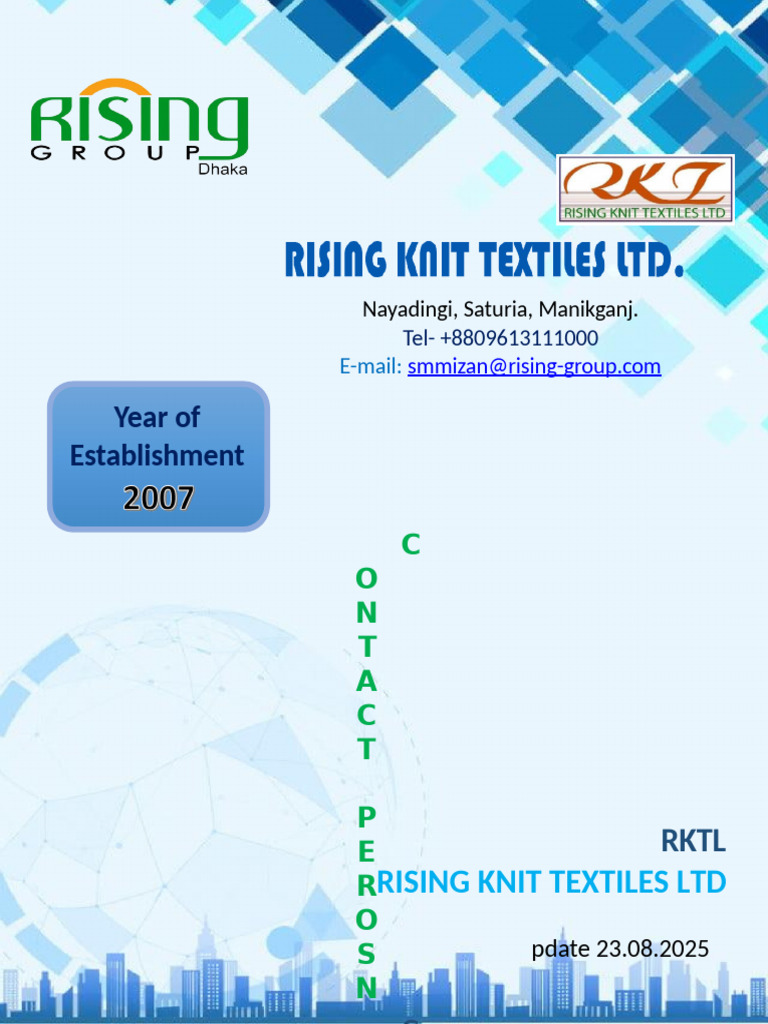 Rising Knit Textiles Overview | PDF | Textiles | Water Treatment