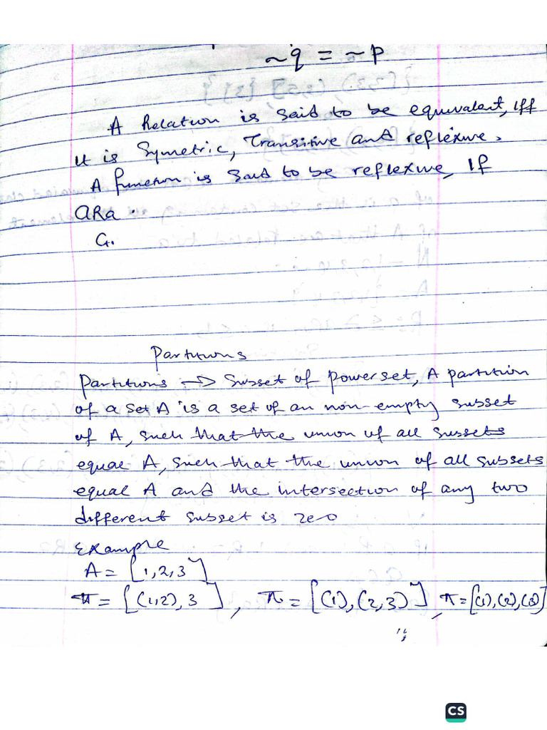 Note On Patition | PDF