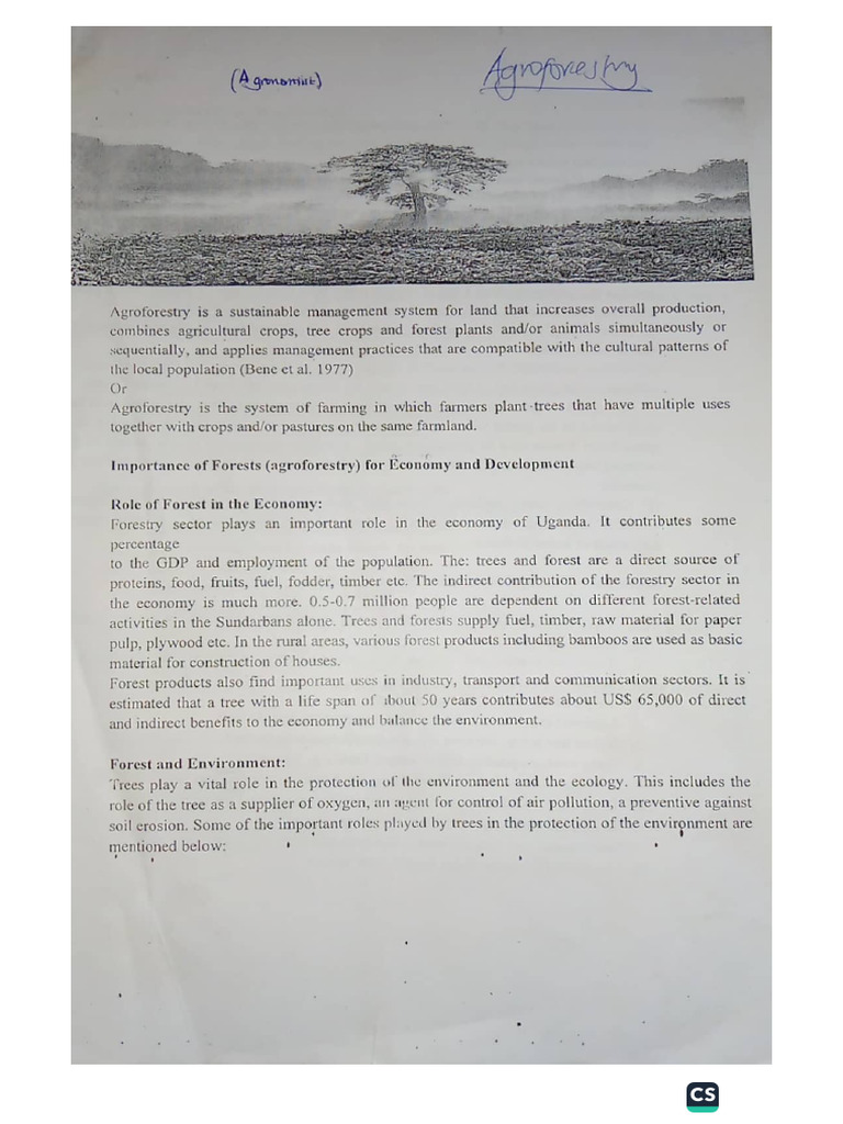 Agroforestry Notes | PDF