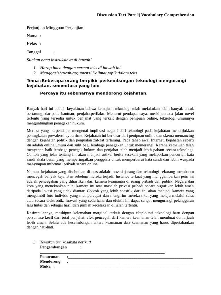 Discussion Text 1_Diterjemahkan | PDF