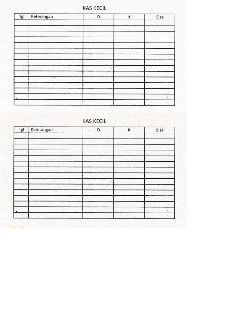 Form Kas Kecil | PDF