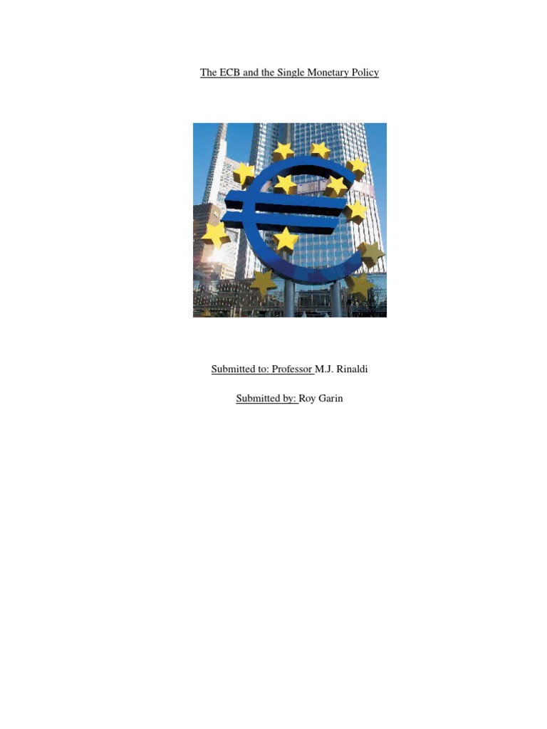 The ECB and The Single Monetary Policy | PDF | Economic And Monetary ...