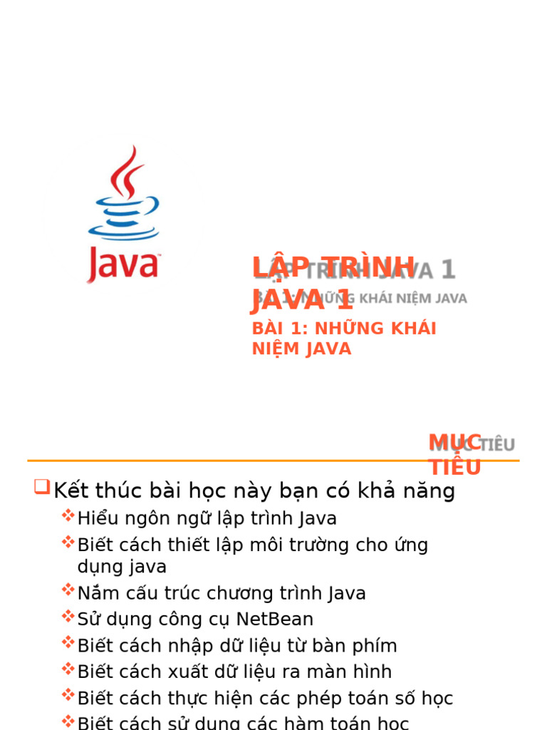 Slide 1 - Lam Quen Voi Java | PDF