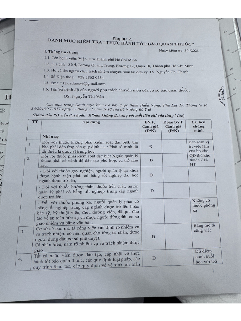 Danh Mục Kiểm Tra GSP | PDF