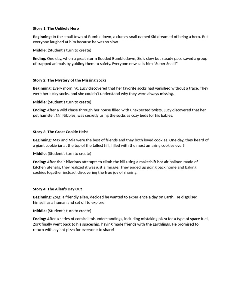 Story To Create | PDF