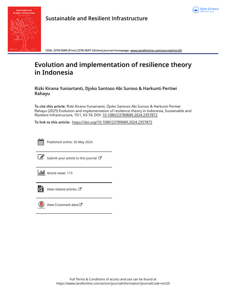 Evolution and Implementation of Resilience Theory in Indonesia | PDF ...
