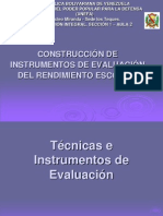 Téccnicas e Instrumentos de Evaluación