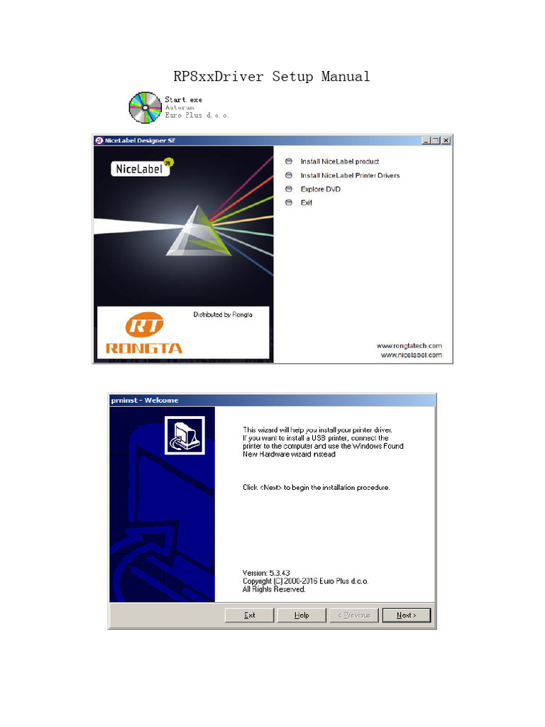 RP8xx Driver Installation Guide | PDF | Printer (Computing) | Barcode