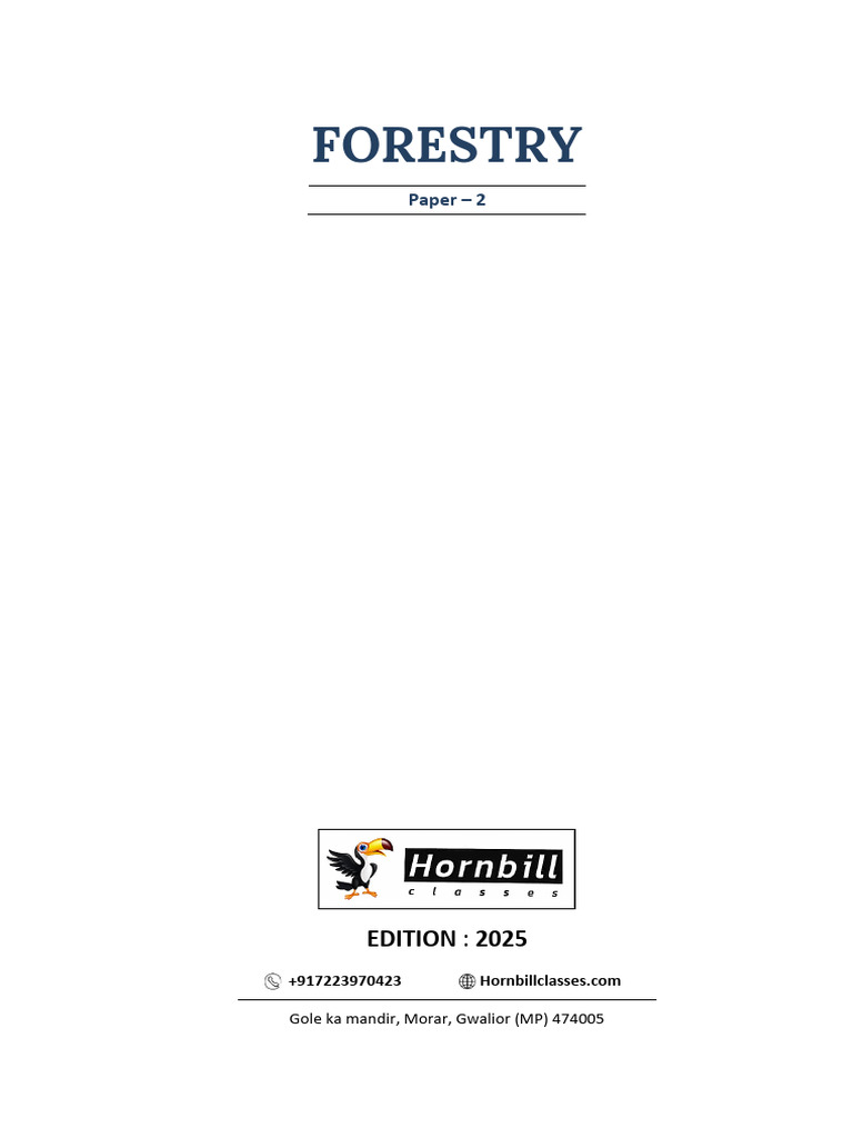 Forestry Topicwise PYQs Paper 2 | PDF | Ecology | Ecosystem