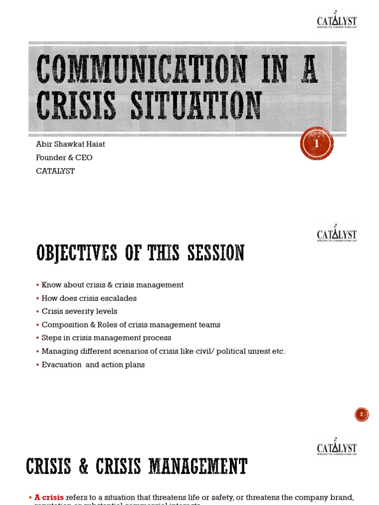 Crisis Management Communication Guide | PDF | Emergency Evacuation ...