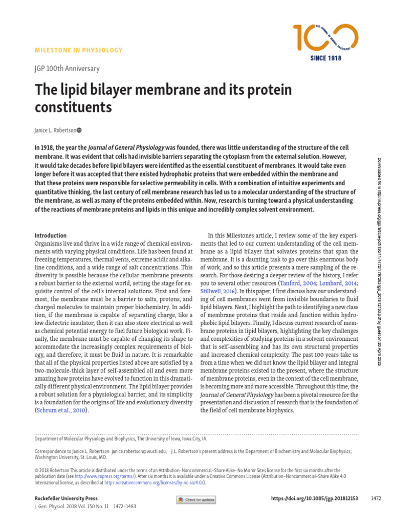 Evolution of Cell Membrane Research | PDF | Cell Membrane | Lipid Bilayer