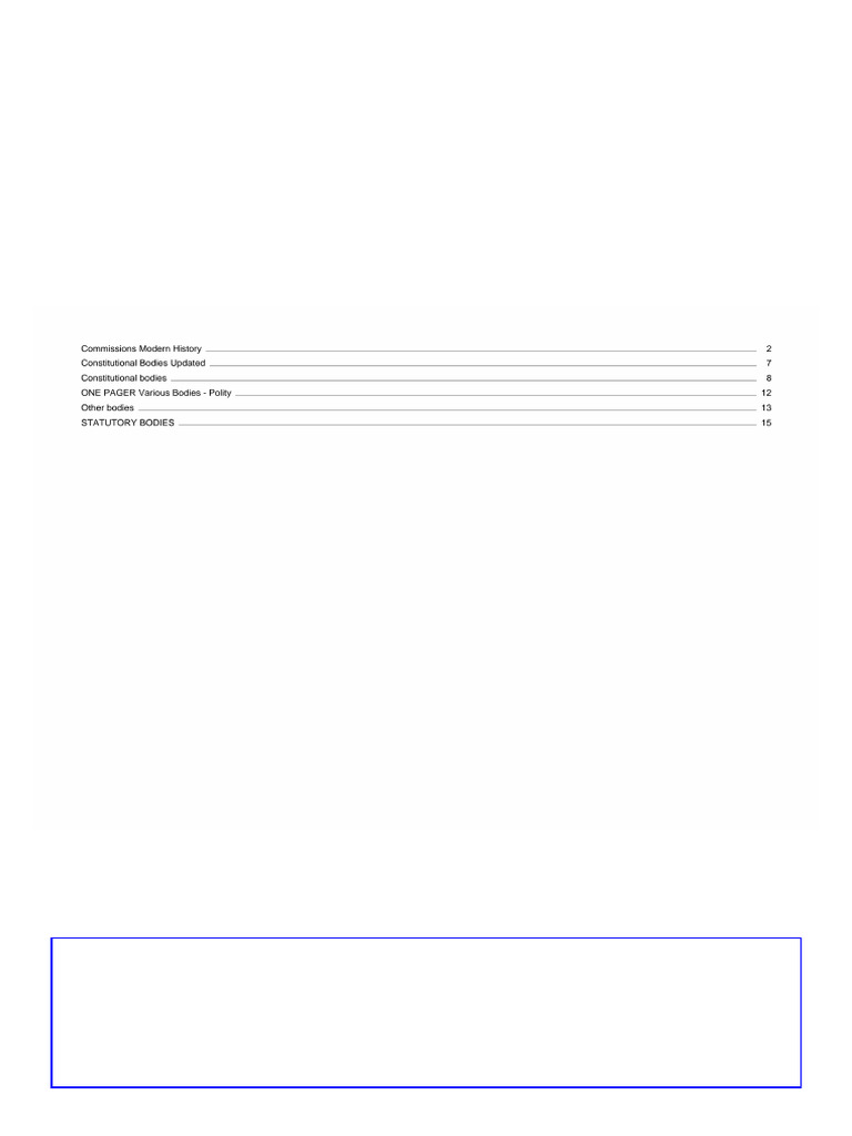 One Pager Notes For Prelims | PDF