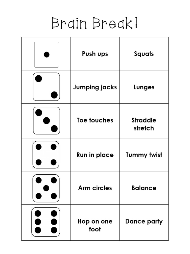 BrainBreak 1 | PDF