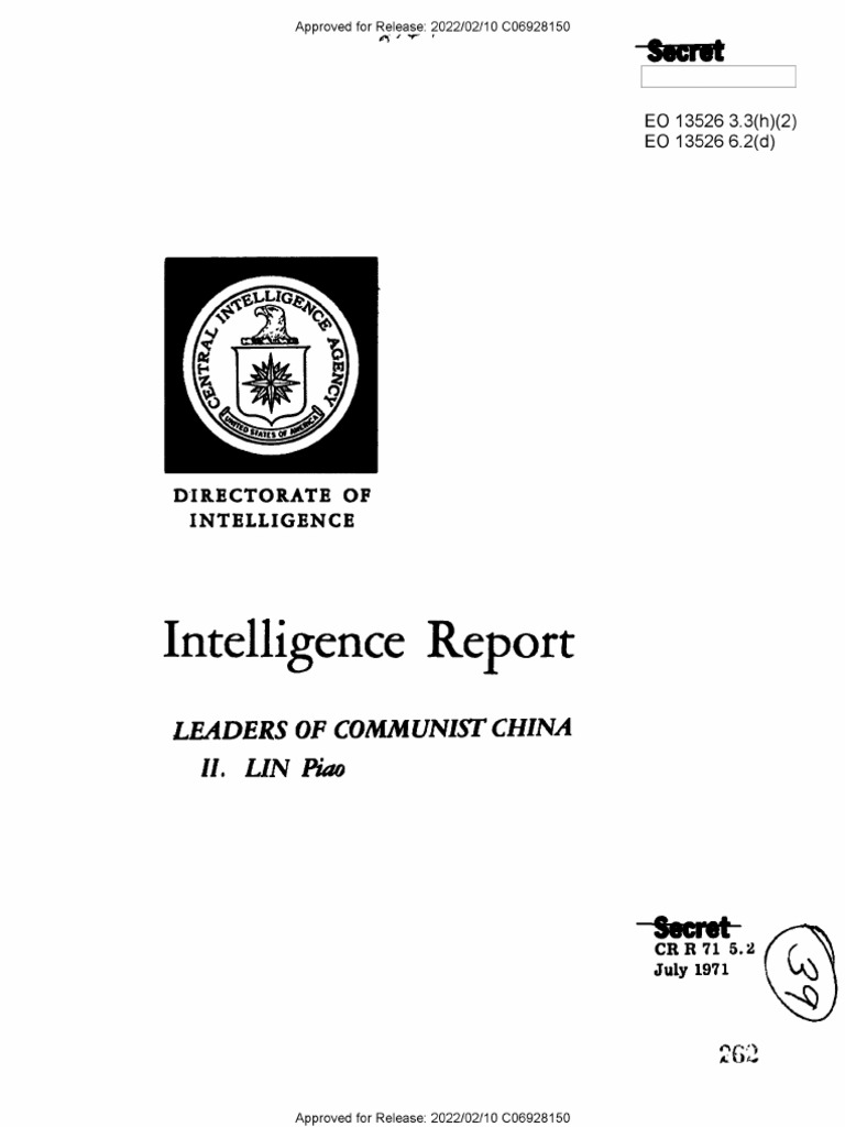 Intelligence Report Leade-16026005 | PDF | Mao Zedong | Cultural Revolution