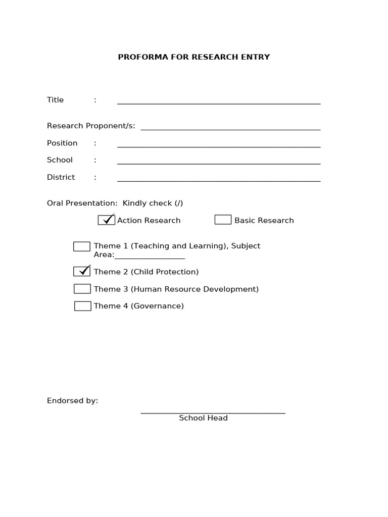 Action Research Completed Template | PDF