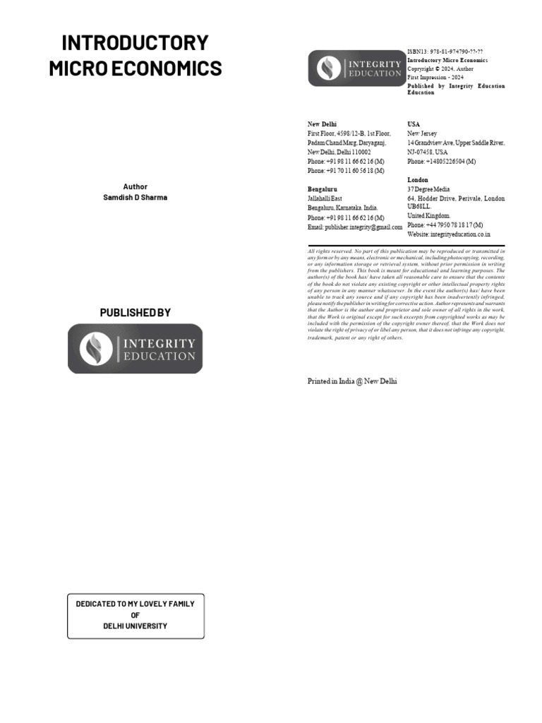 Introductory Micro Economics Guide | PDF | Cost Of Living | Inflation