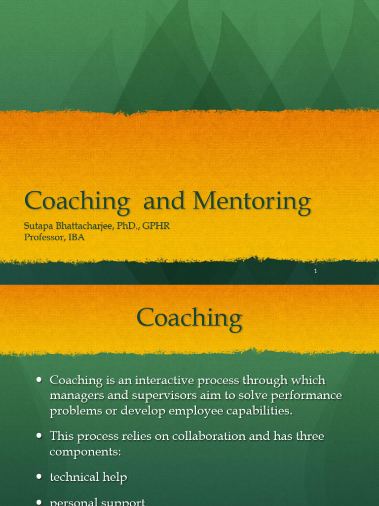 Coaching and Mentoring for Managers | PDF | Mentorship | Psychology