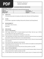 Rejected Material Control Procedure | PDF