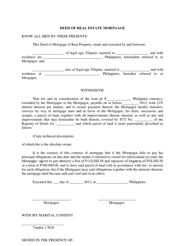 Real Estate Mortgage Law Notary Public