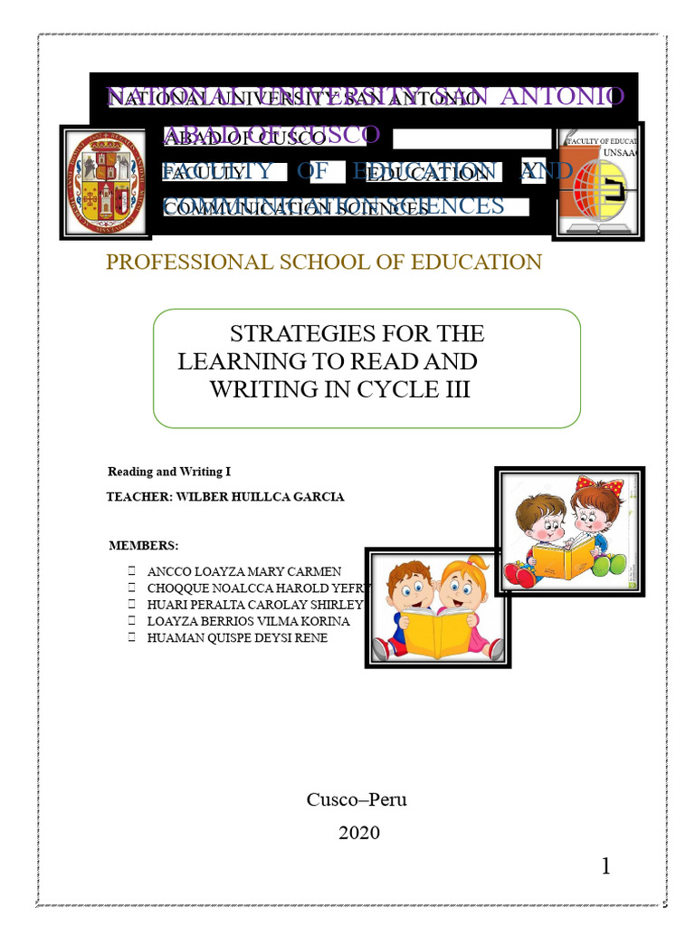 Reading and Writing Strategies for Grades 1-2 | PDF | Reading ...
