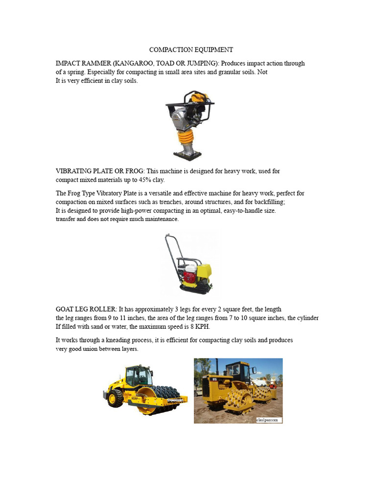 Compaction Equipment | PDF