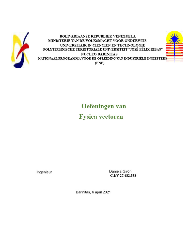 Vector Oefeningen. | PDF