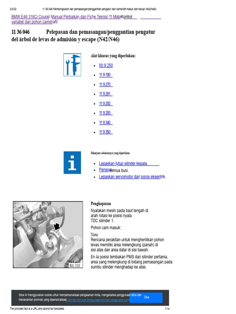 Distribusi BMW 318 (N42 Dan N46) | PDF