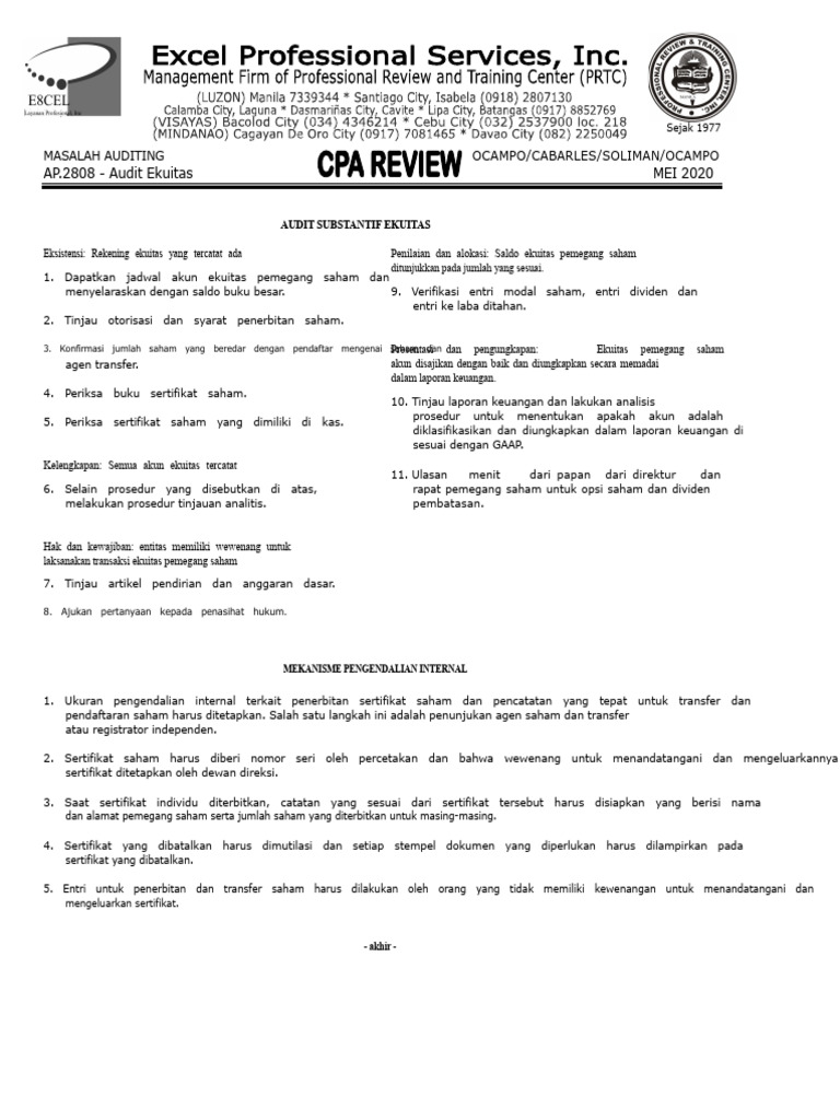 AP.2808 Equitas. | PDF
