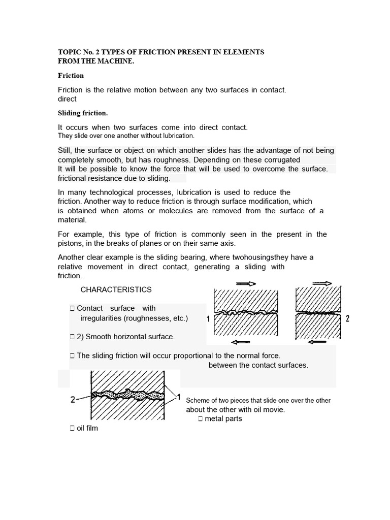 Types of Friction in Machinery Elements | PDF | Friction | Force