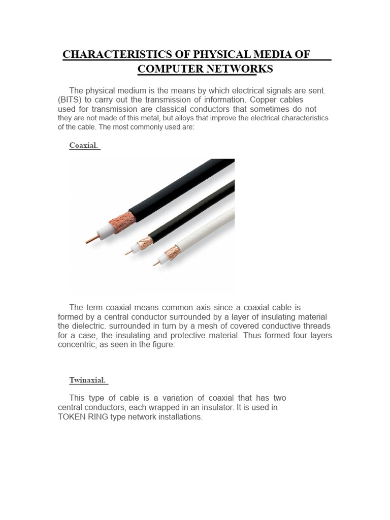 Physical Media in Computer Networks | PDF | Transmission Medium ...
