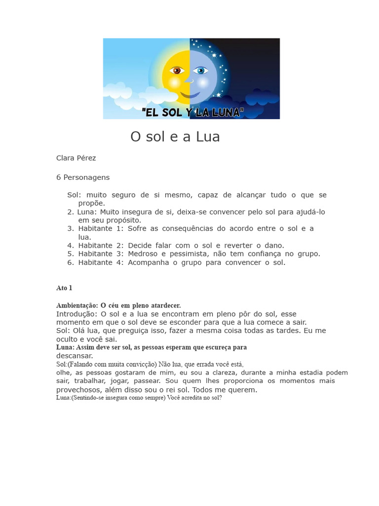 O sol e a Lua | PDF | Lua | Sol
