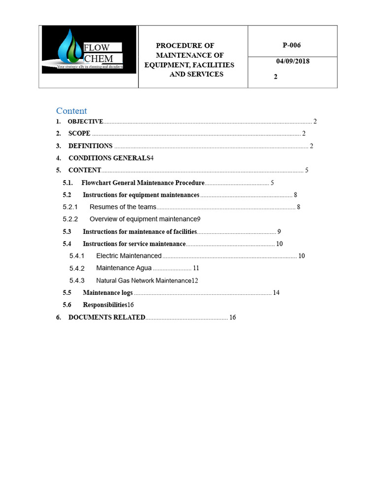 Equipment and Facility Maintenance Guide | PDF | Calibration ...